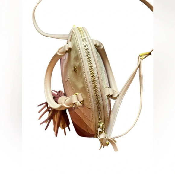 Tory Burch Womens Leather Crossbody Shoulder Bag Light Pink Seashell red - Picture 16 of 16